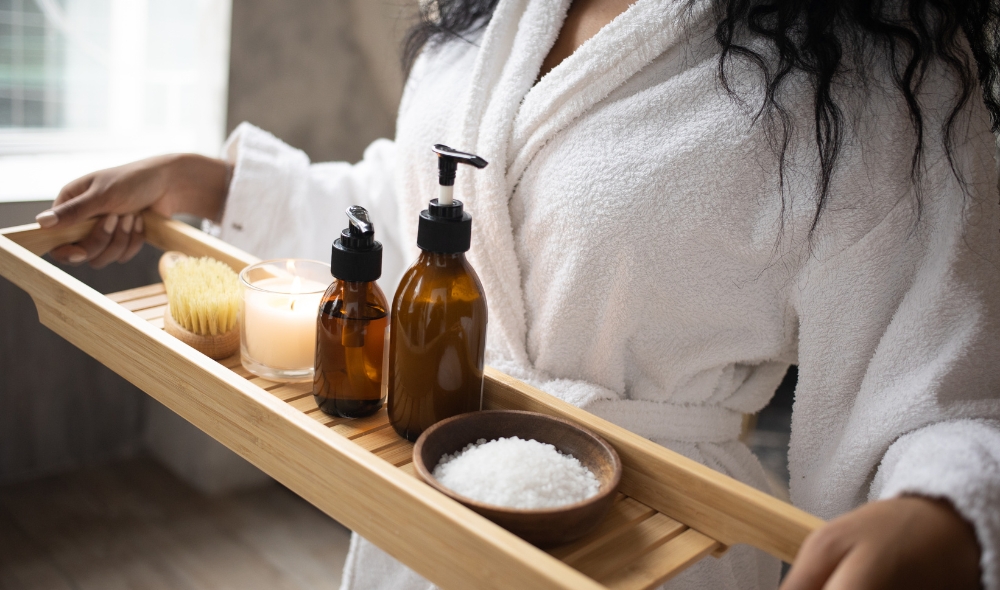Bathing with essential oils