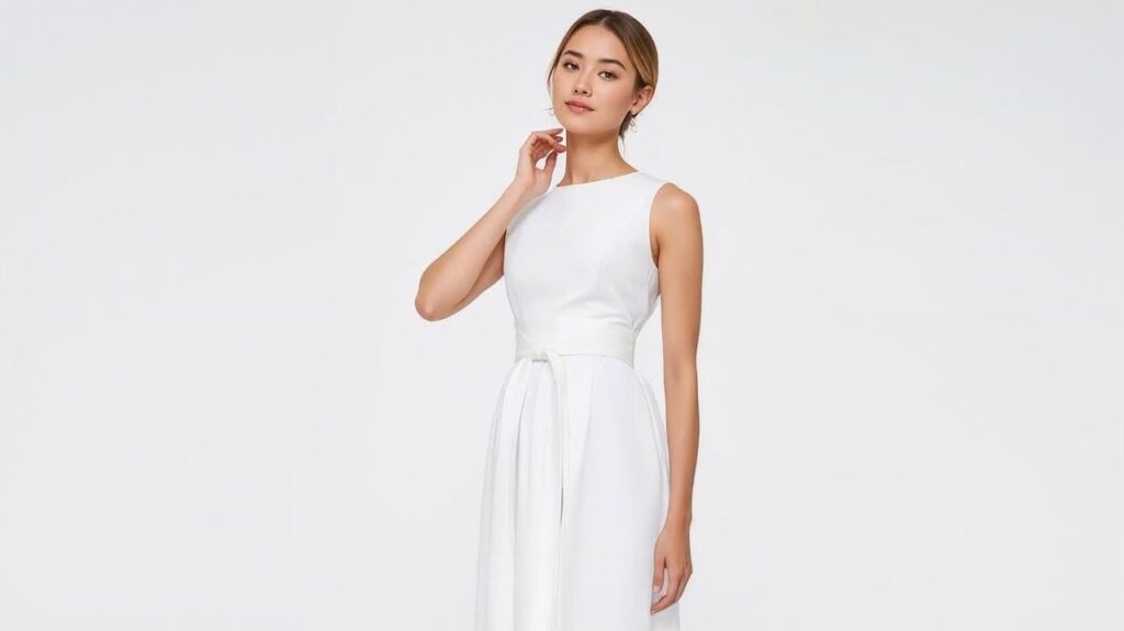smocked white dress