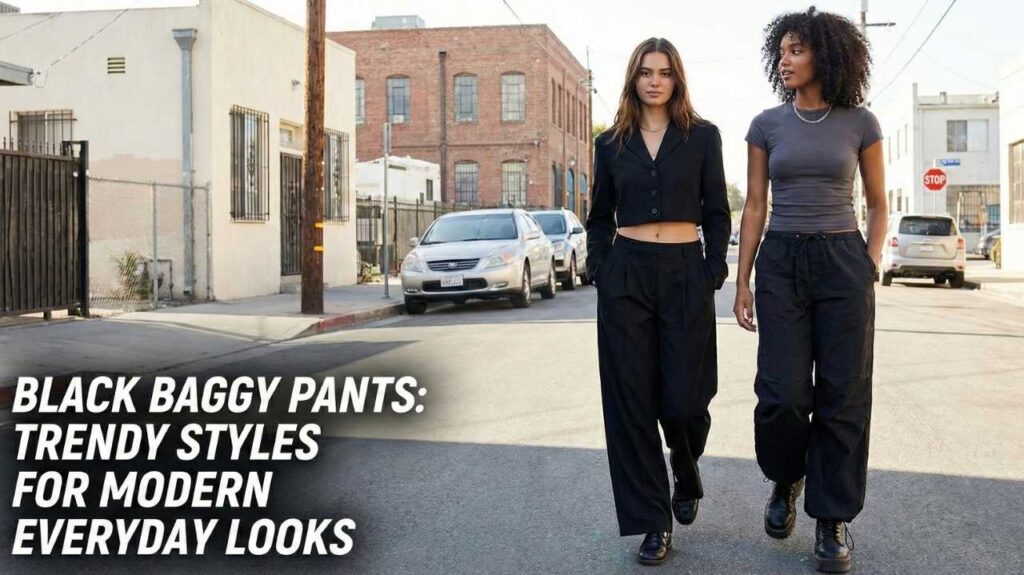 black baggy pants