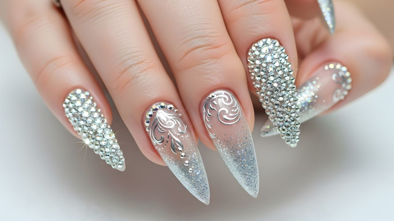 acrylic winter nails