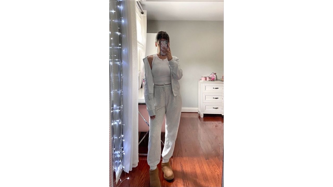 grey sweatpants outfit