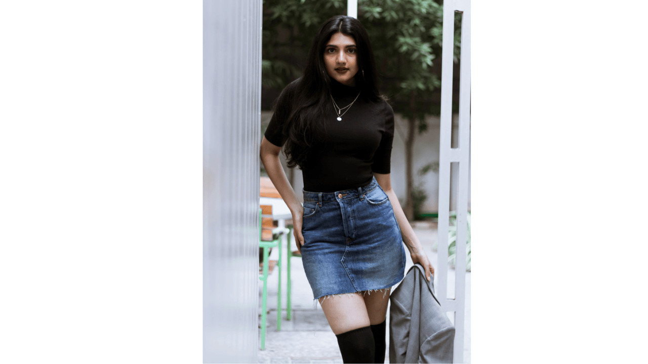 denim skirt outfit ideas