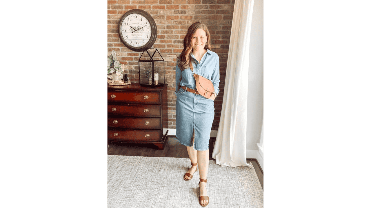 denim skirt outfit ideas