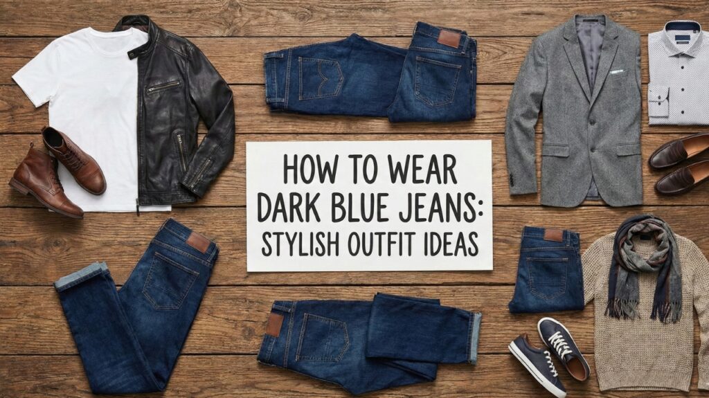 dark blue jeans outfit